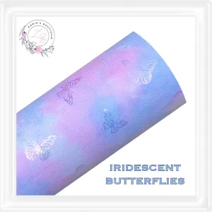 ⋅ IRIDESCENT BUTTERFLIES ⋅ Stamped Tie Dyed Velour Craft Sheets ⋅