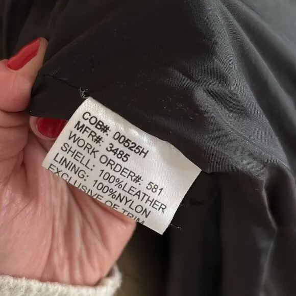 🎀 Vintage 🎀 Bagatelle Black Leather Jacket Size 10
