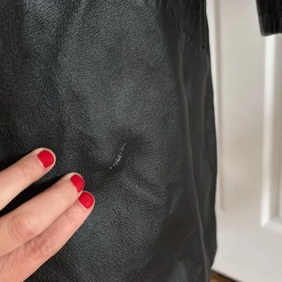 🎀 Vintage 🎀 Bagatelle Black Leather Jacket Size 10