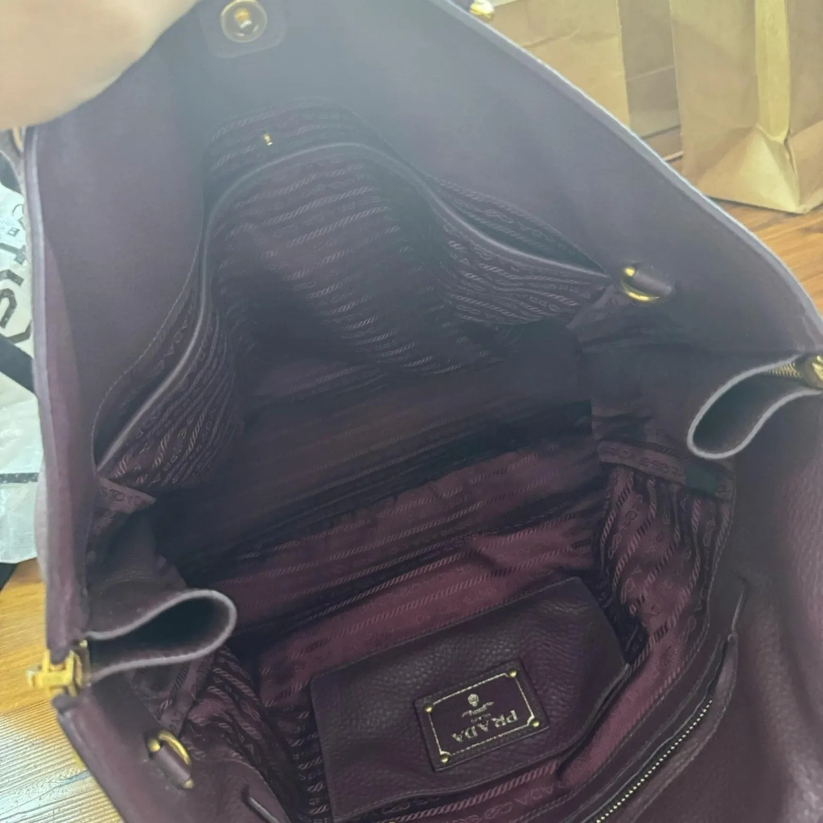 100% Authentic Prada Vitello Daino Tote Bag