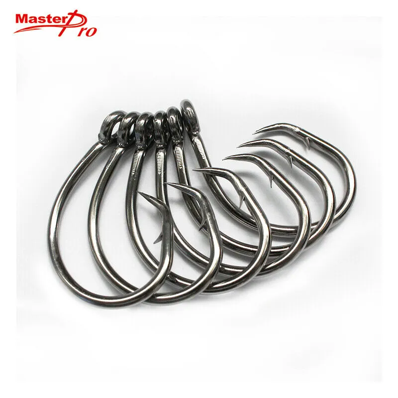 100/1000 X Chemically Sharpened Tuna Circle Hooks Size 14/0 Fishing Tackle