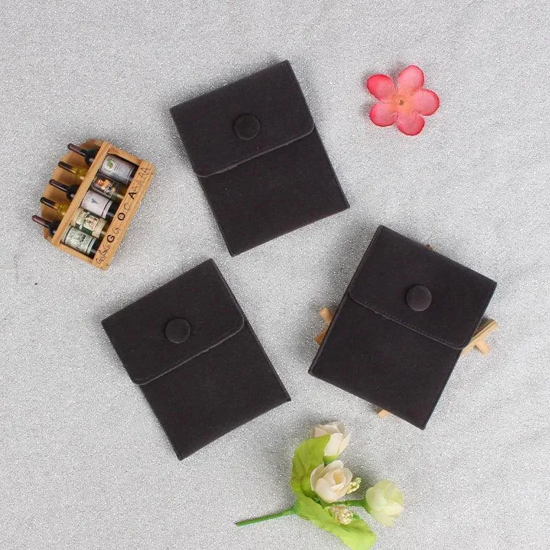 10pcs/Lot Jewellery Pouch Packaging Bag Soft Velvet Gift Bracelet Necklace Earrings Rings Storage Button Velvet Bag Custom Logo