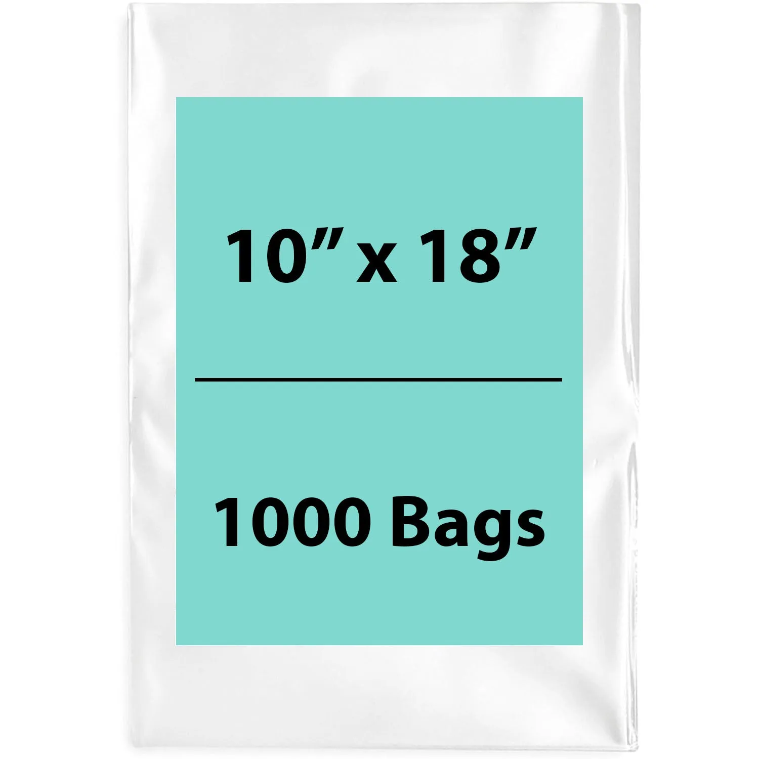 10X18 inches Clear Flat Poly Bags 2Mil Open Top (LDPE)