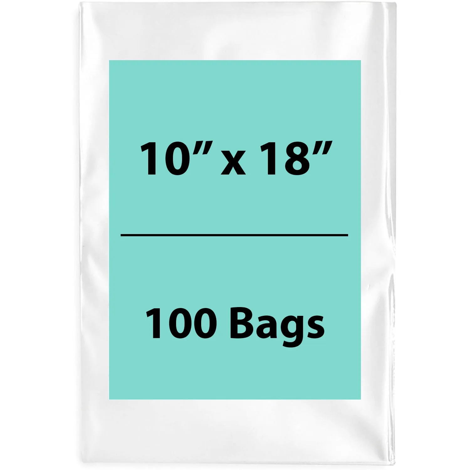 10X18 inches Clear Flat Poly Bags 2Mil Open Top (LDPE)