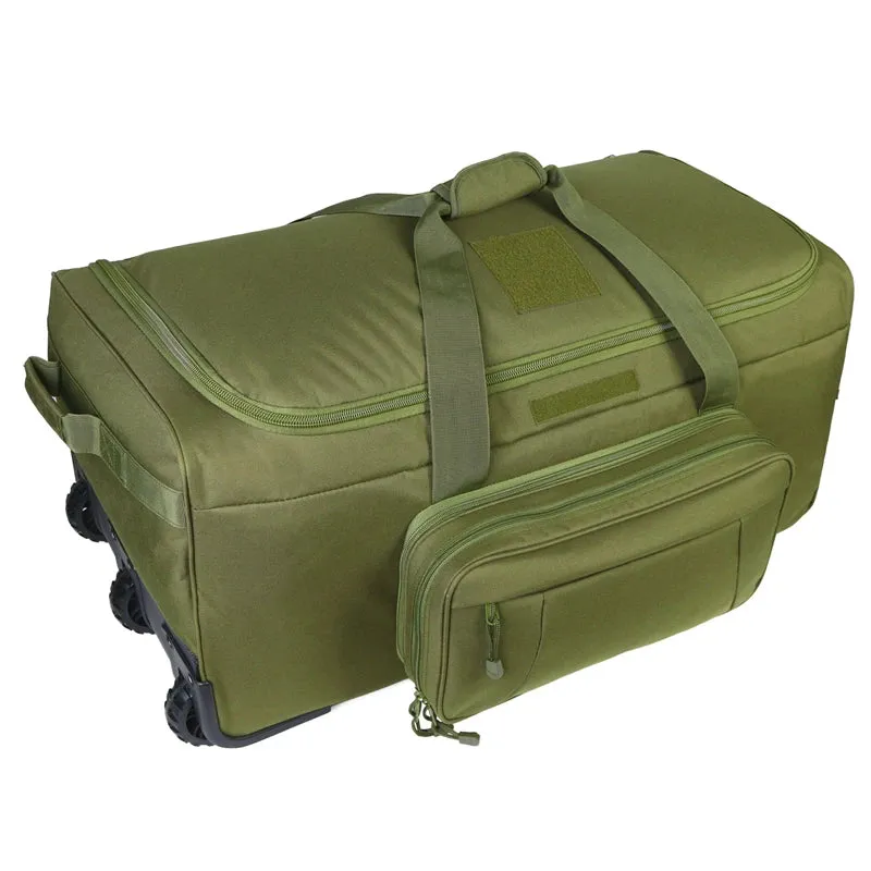124L Large Capacity Military Tactical Wheeled Duffel Bag - Heavy-Duty Travel Gear