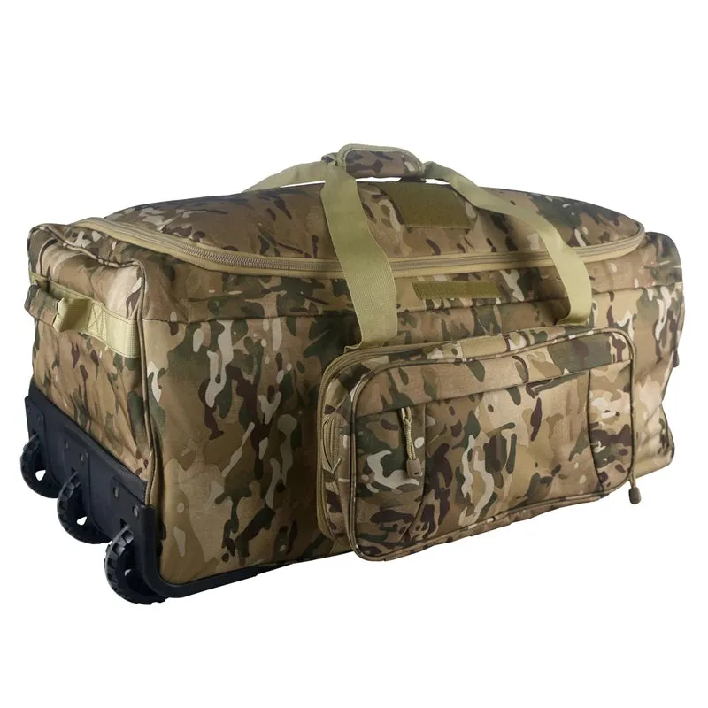 124L Large Capacity Military Tactical Wheeled Duffel Bag - Heavy-Duty Travel Gear
