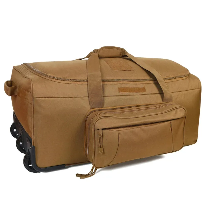124L Large Capacity Military Tactical Wheeled Duffel Bag - Heavy-Duty Travel Gear