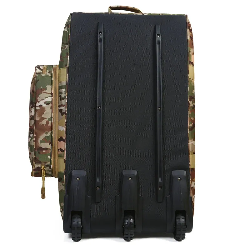 124L Large Capacity Military Tactical Wheeled Duffel Bag - Heavy-Duty Travel Gear