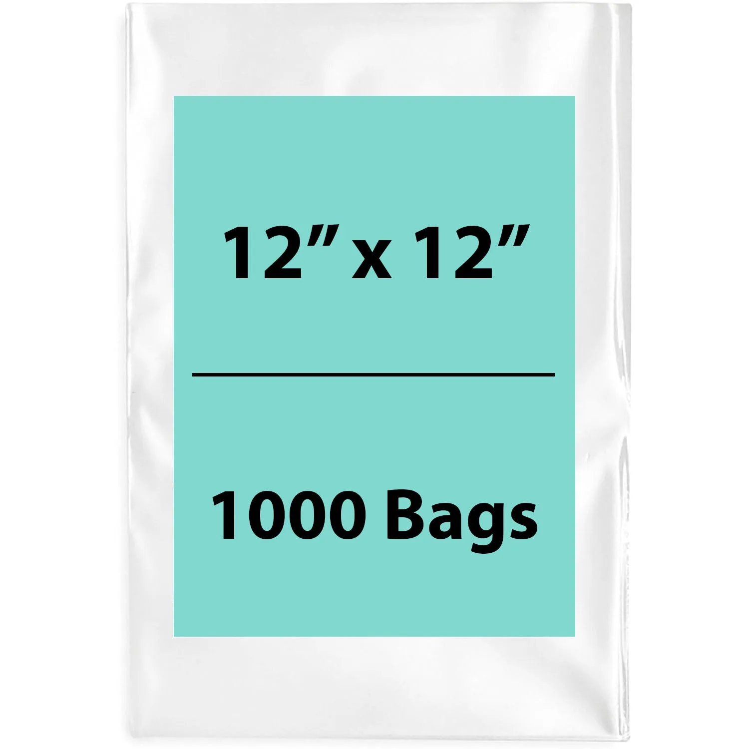 12X12 inches Clear Flat Poly Bags 2Mil Open Top (LDPE)