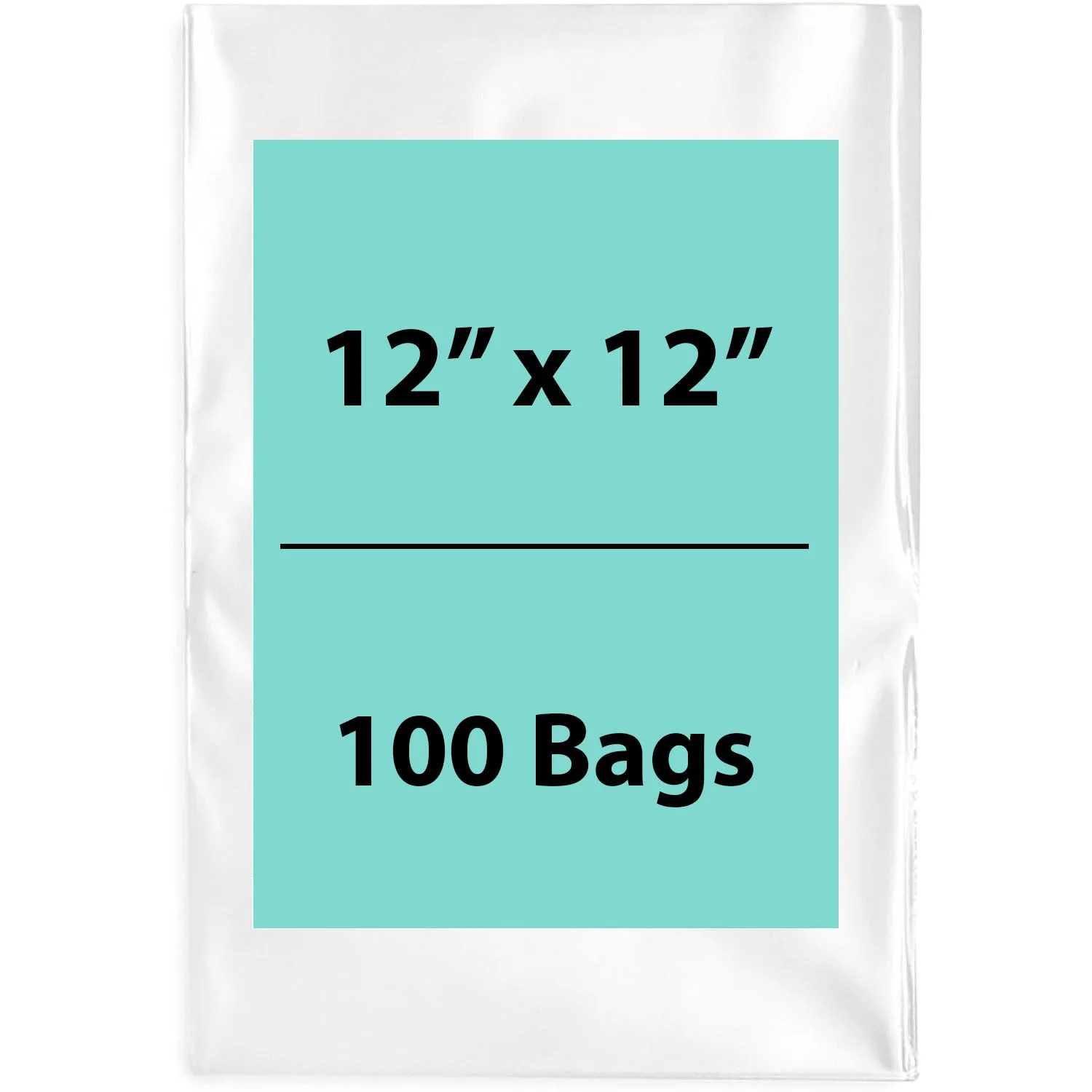 12X12 inches Clear Flat Poly Bags 2Mil Open Top (LDPE)