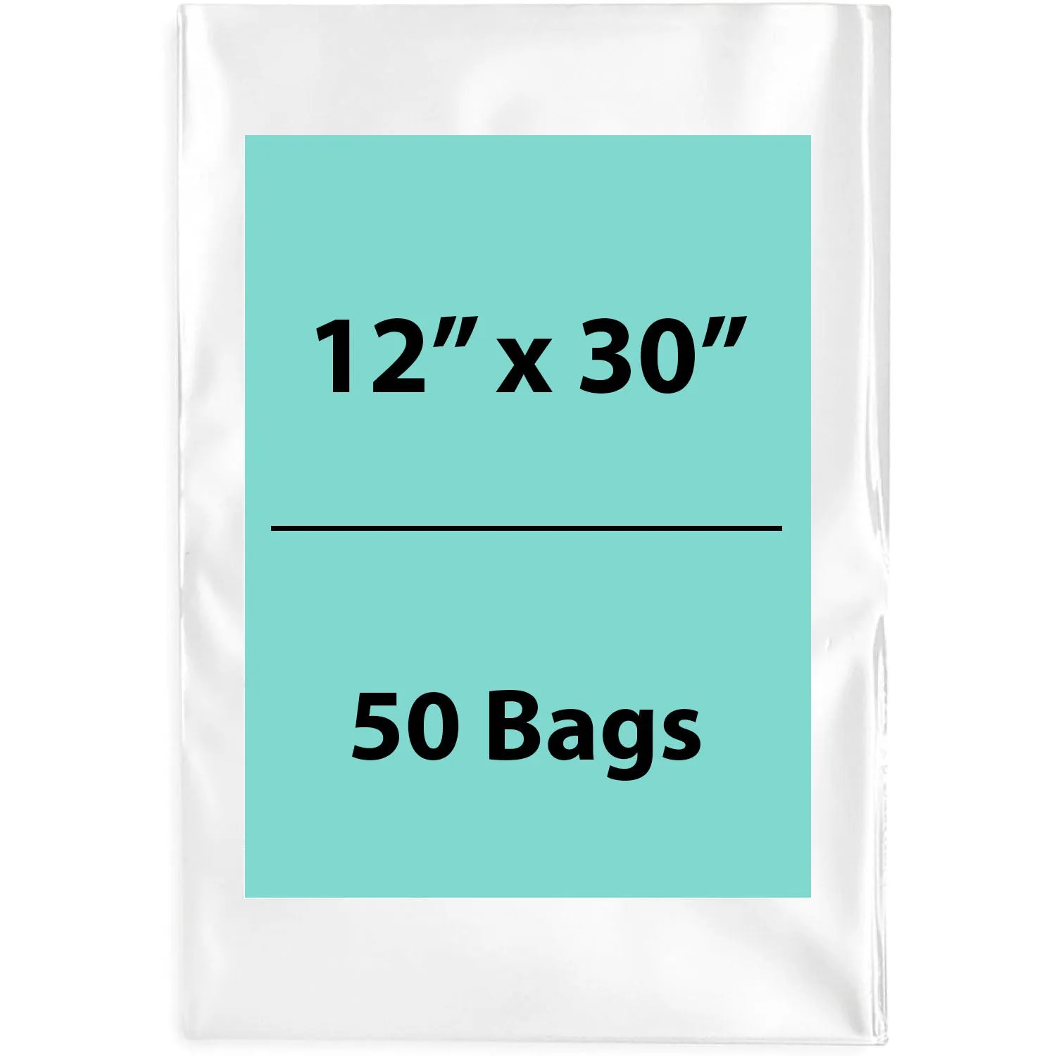12X30 inches Clear Flat Poly Bags 4Mil Open Top (LDPE)