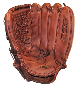 14" Basket Weave Web w/ Adjustable Wrist Strap Shoeless Joe Outfielder's Baseball Glove - 1401BWR