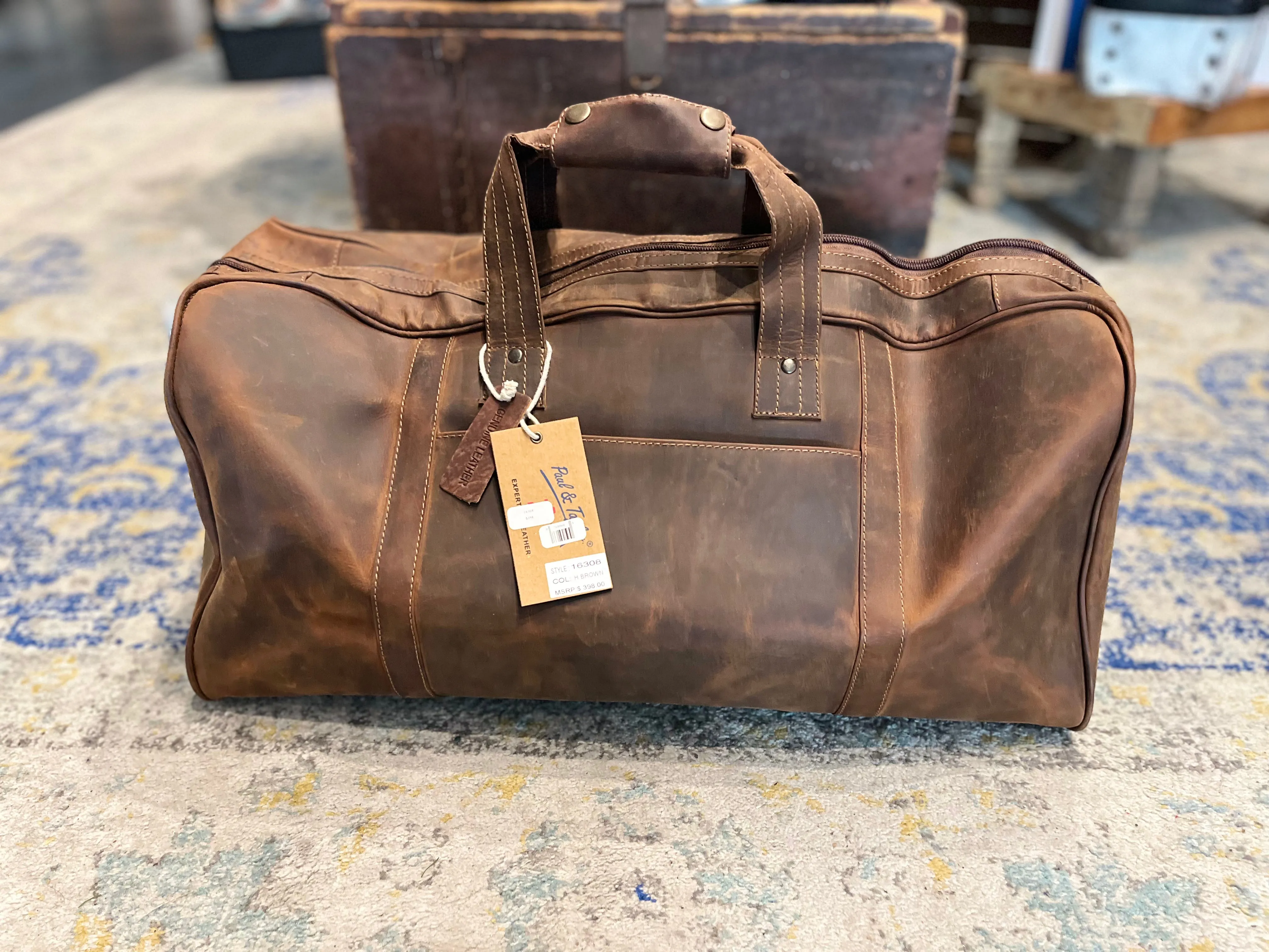 16308 Leather Duffel Bag
