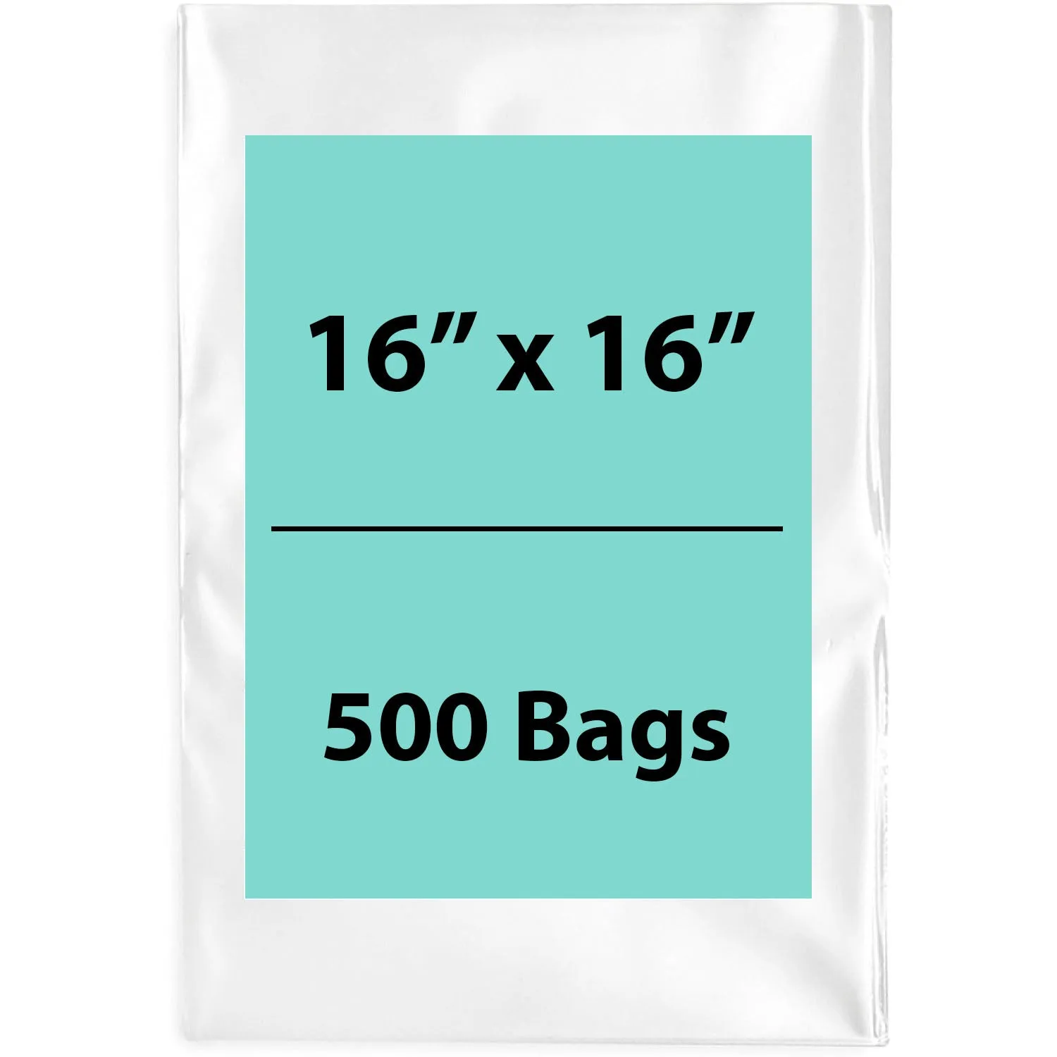 16X16 inches Clear Flat Poly Bags 4Mil Open Top (LDPE)