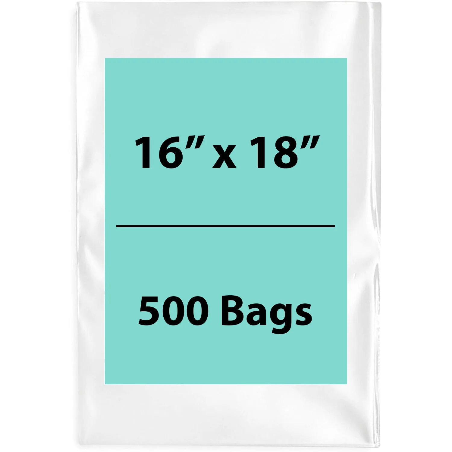 16X18 inches Clear Flat Poly Bags 4Mil Open Top (LDPE)