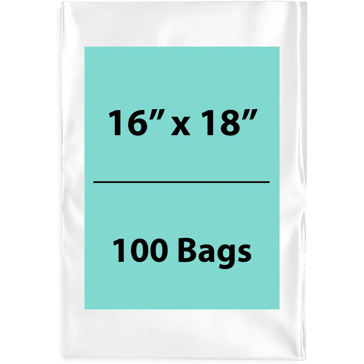 16X18 inches Clear Flat Poly Bags 4Mil Open Top (LDPE)