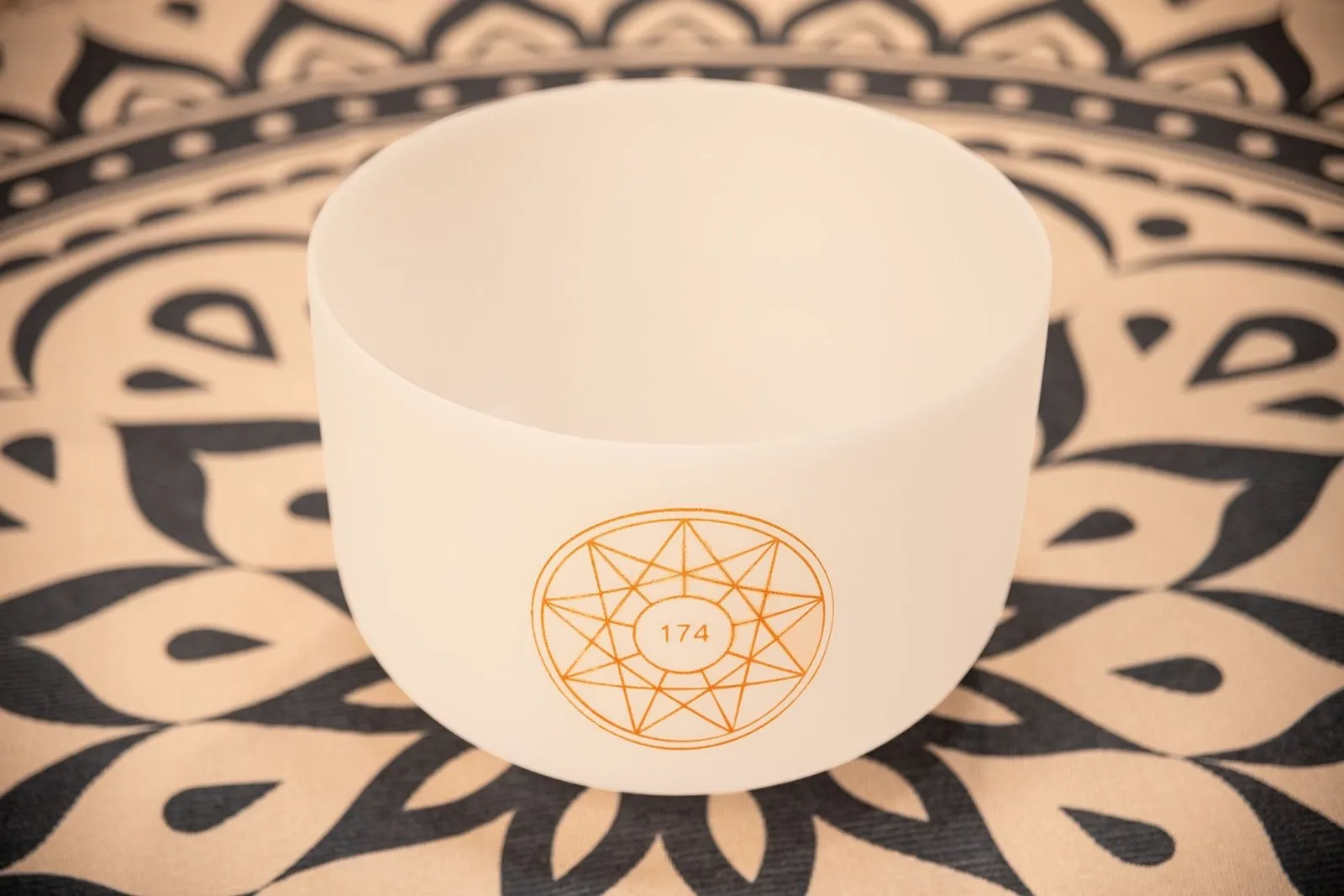 174 Hz Solfeggio 12" Crystal Singing Bowl (Earth Tone) - Stress Relief