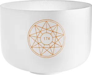 174 Hz Solfeggio 12" Crystal Singing Bowl (Earth Tone) - Stress Relief