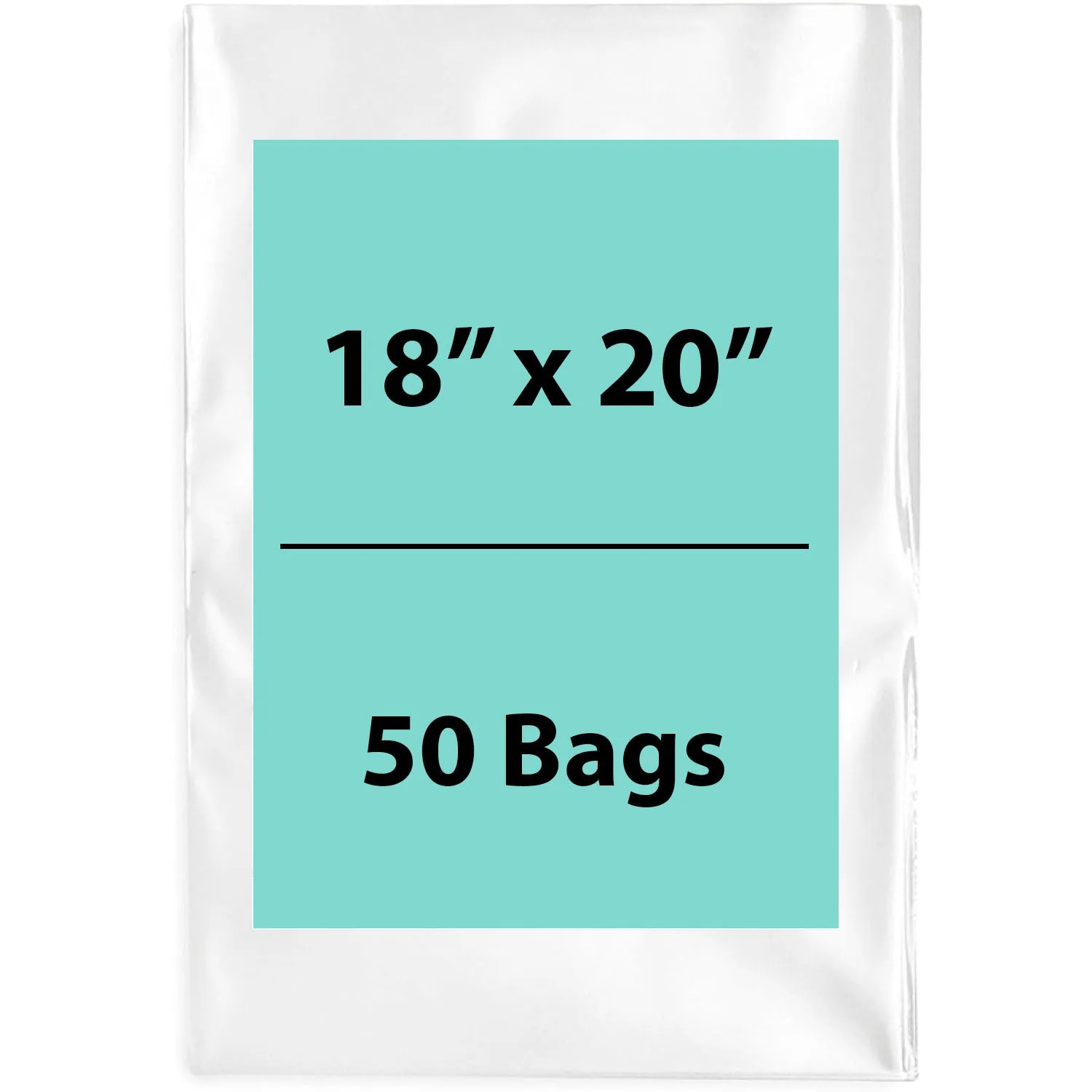 18X20 inches Clear Flat Poly Bags 4Mil Open Top (LDPE)