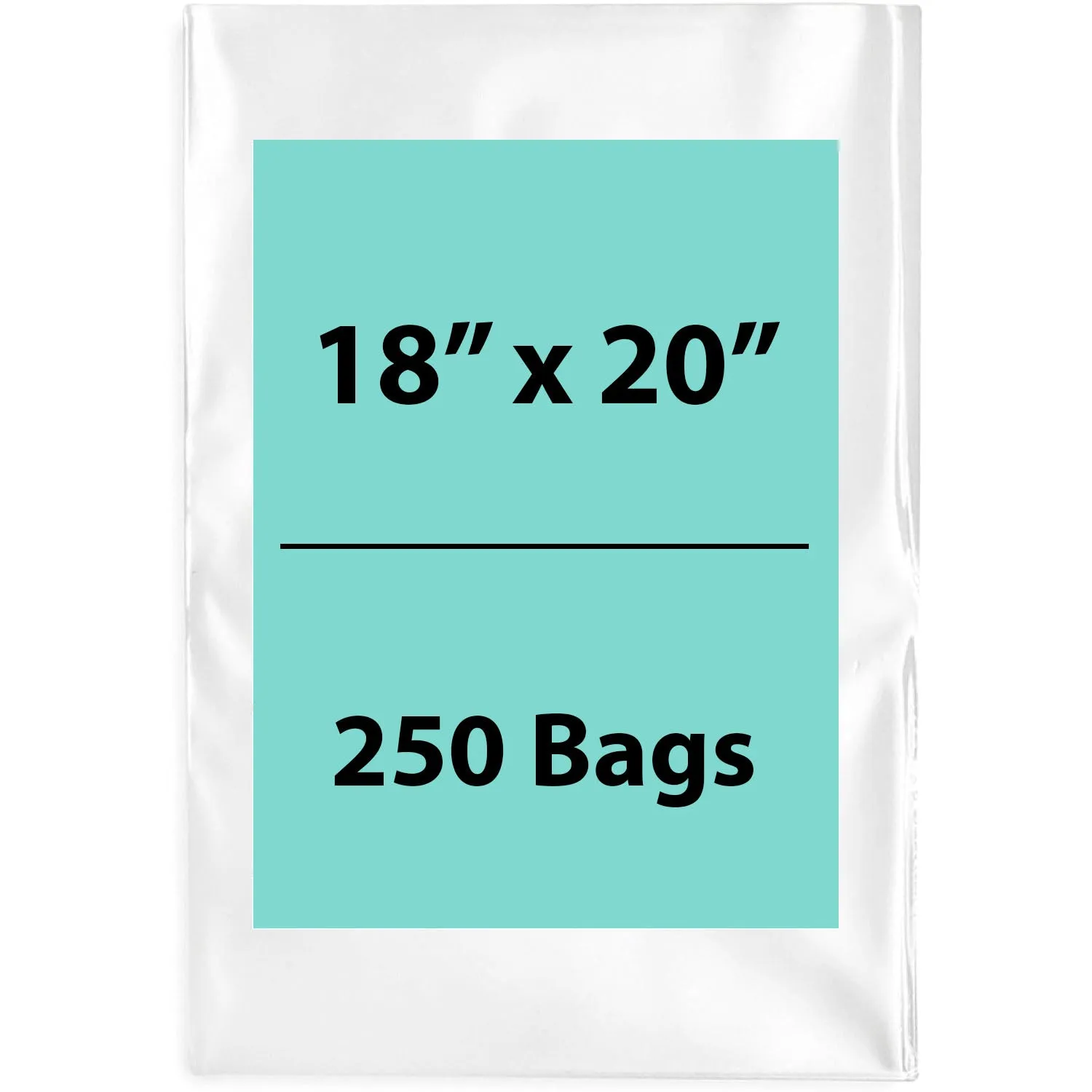 18X20 inches Clear Flat Poly Bags 4Mil Open Top (LDPE)