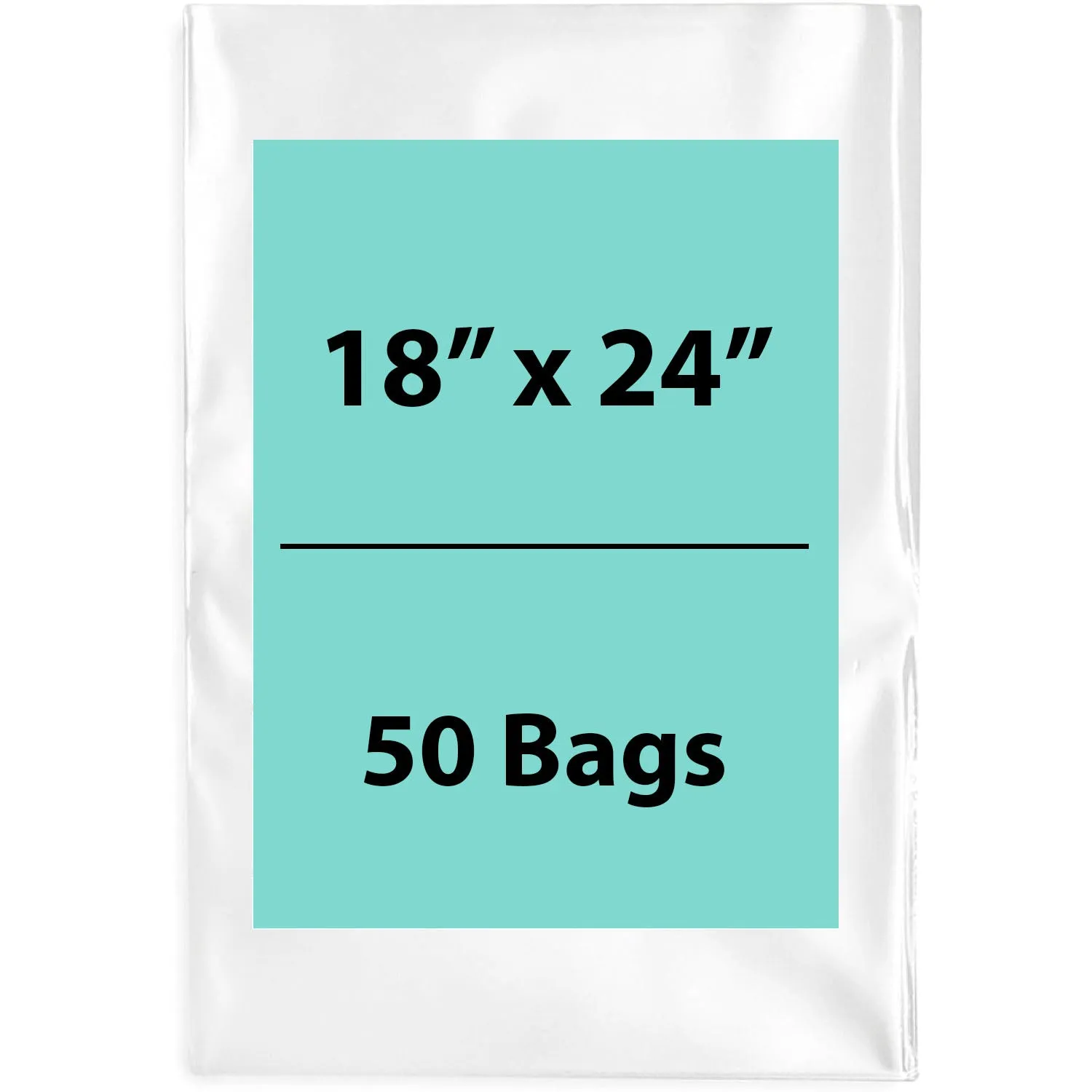 18X24 inches Clear Flat Poly Bags 6Mil Open Top (LDPE)