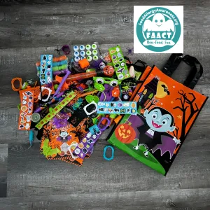 200 Ct Assorted Halloween  Novelty Toys with Free Large Tote Bag Allergy FREE