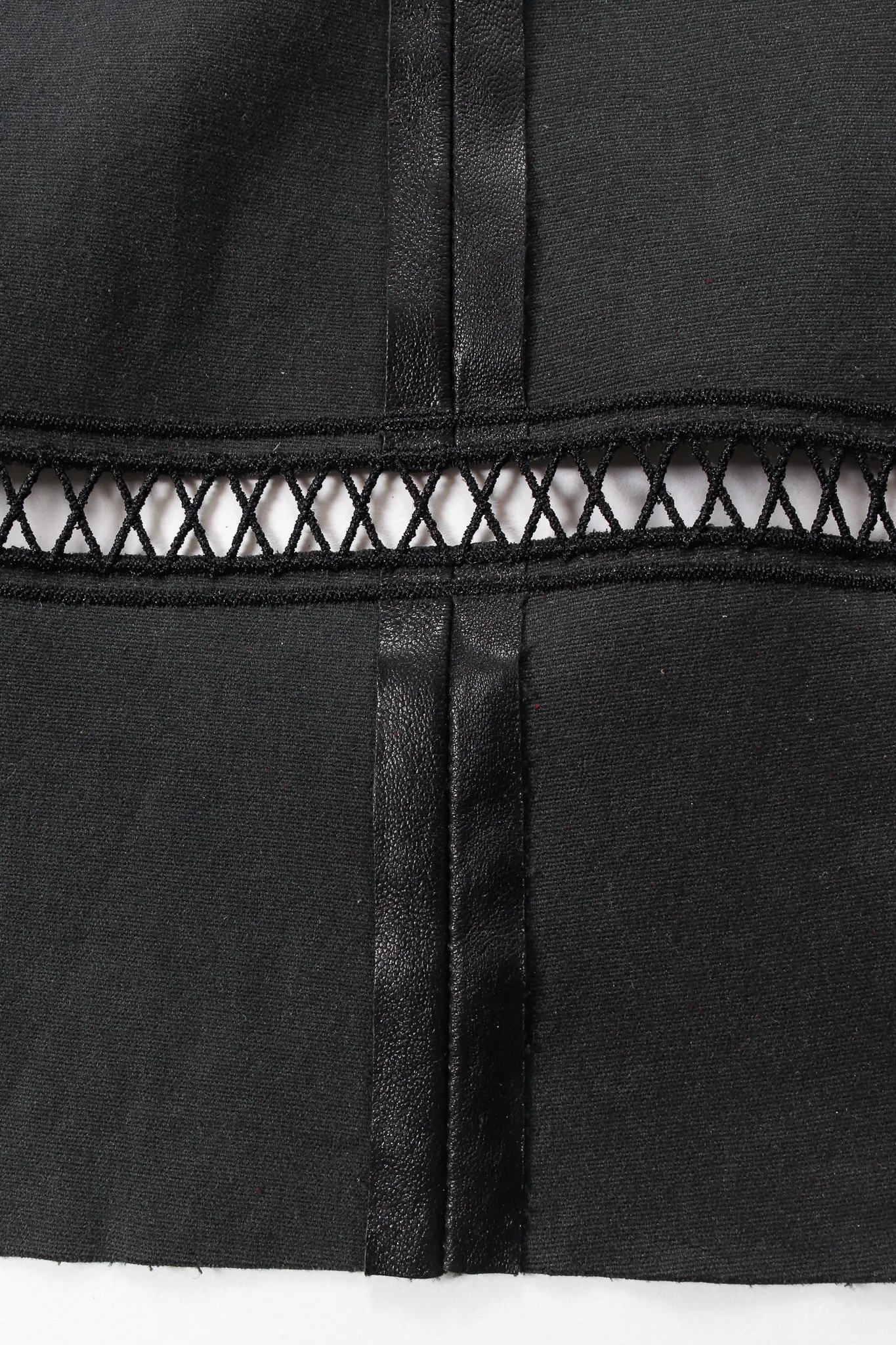 2016 A/W Leather Guipure Lace Coat Dress