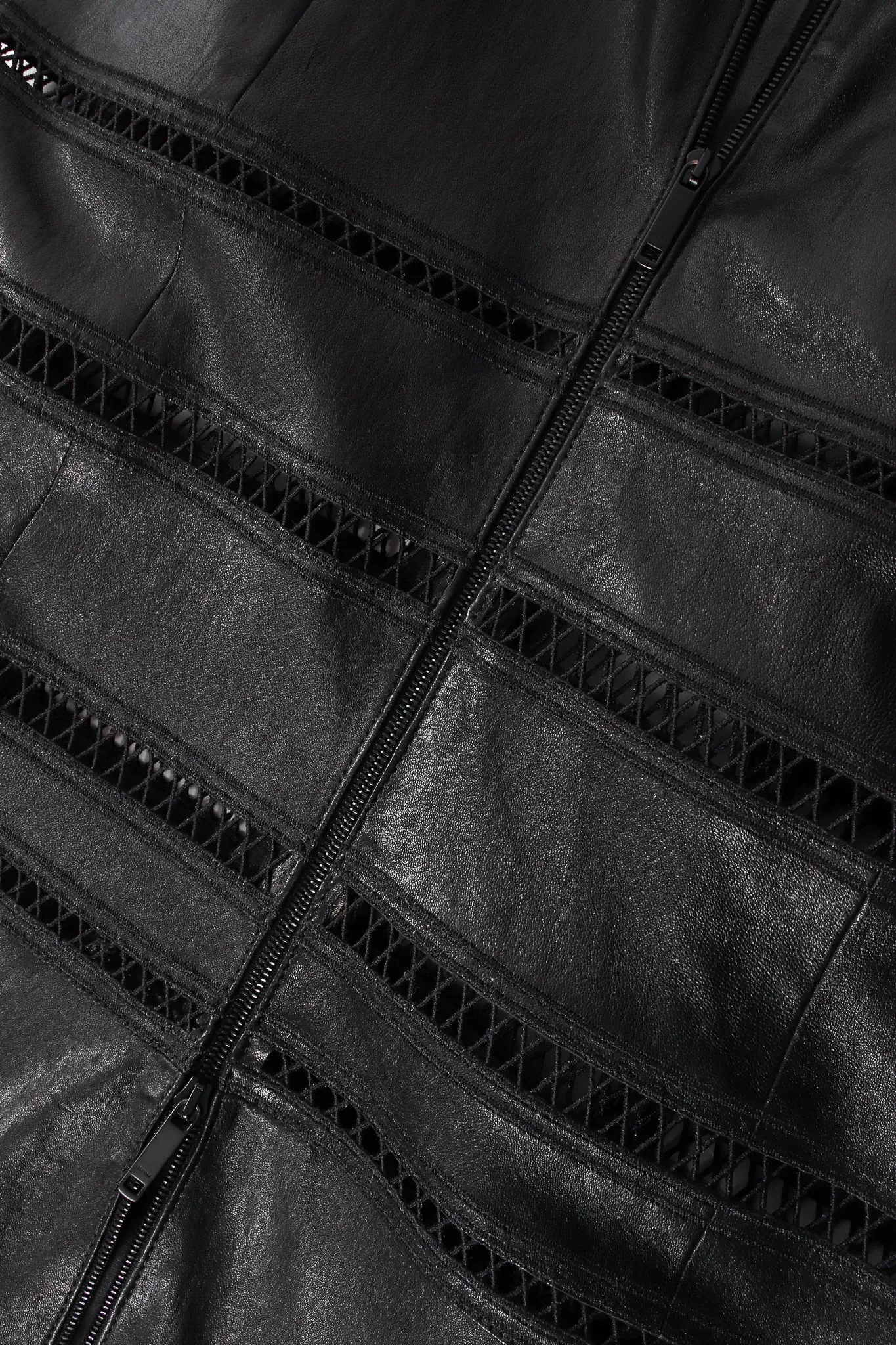 2016 A/W Leather Guipure Lace Coat Dress