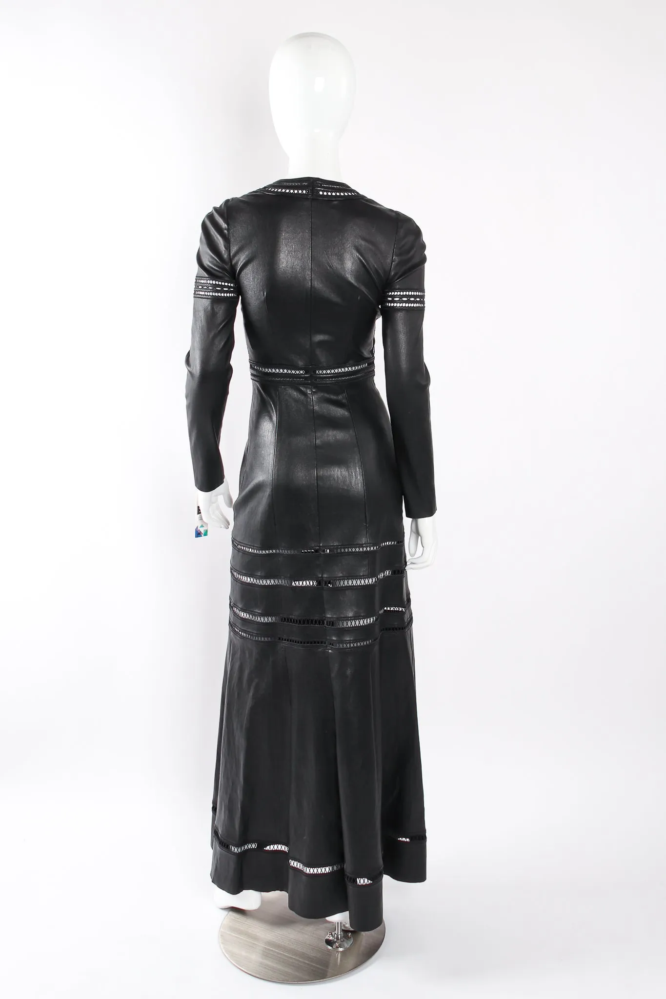 2016 A/W Leather Guipure Lace Coat Dress