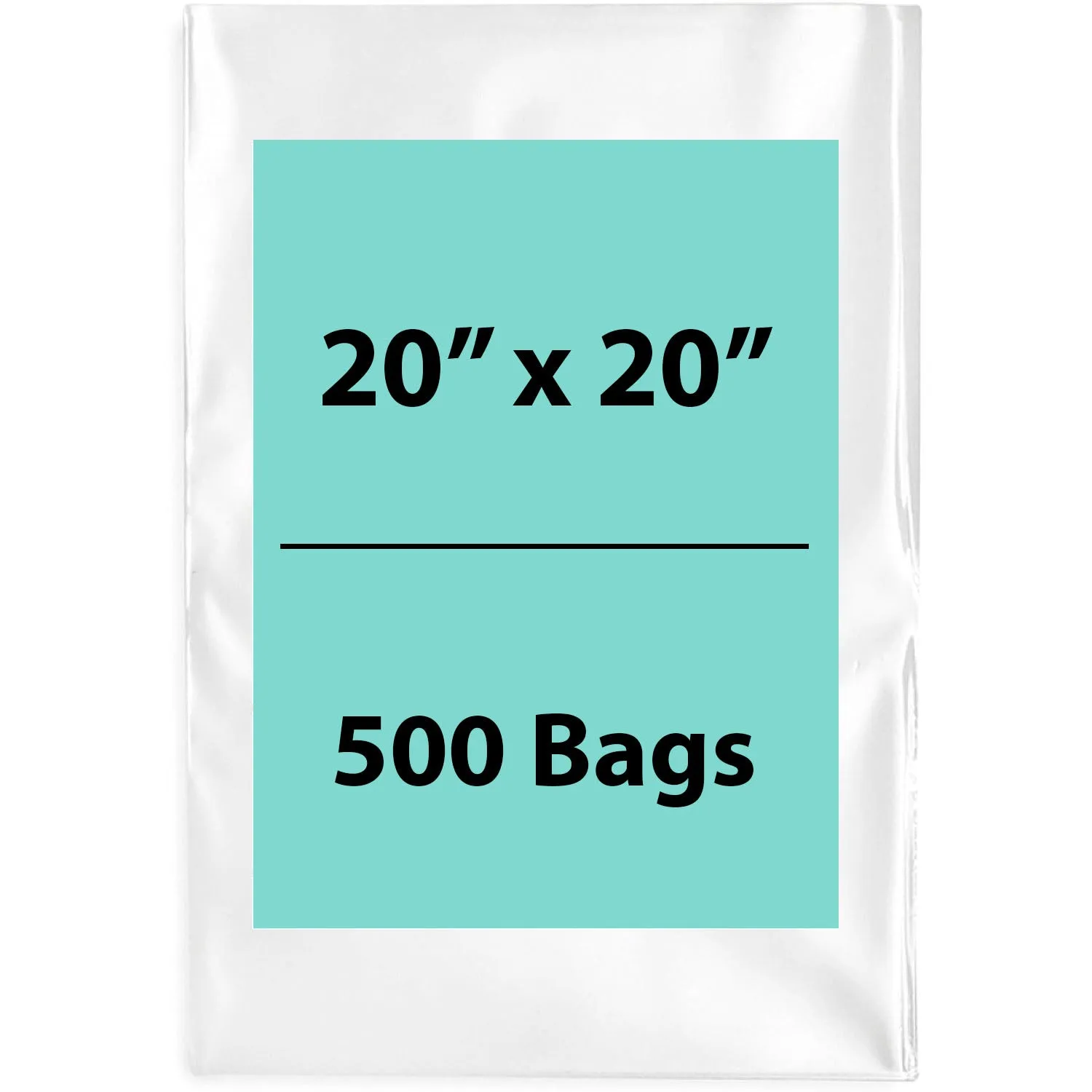 20X20 inches Clear Flat Poly Bags 2Mil Open Top (LDPE)