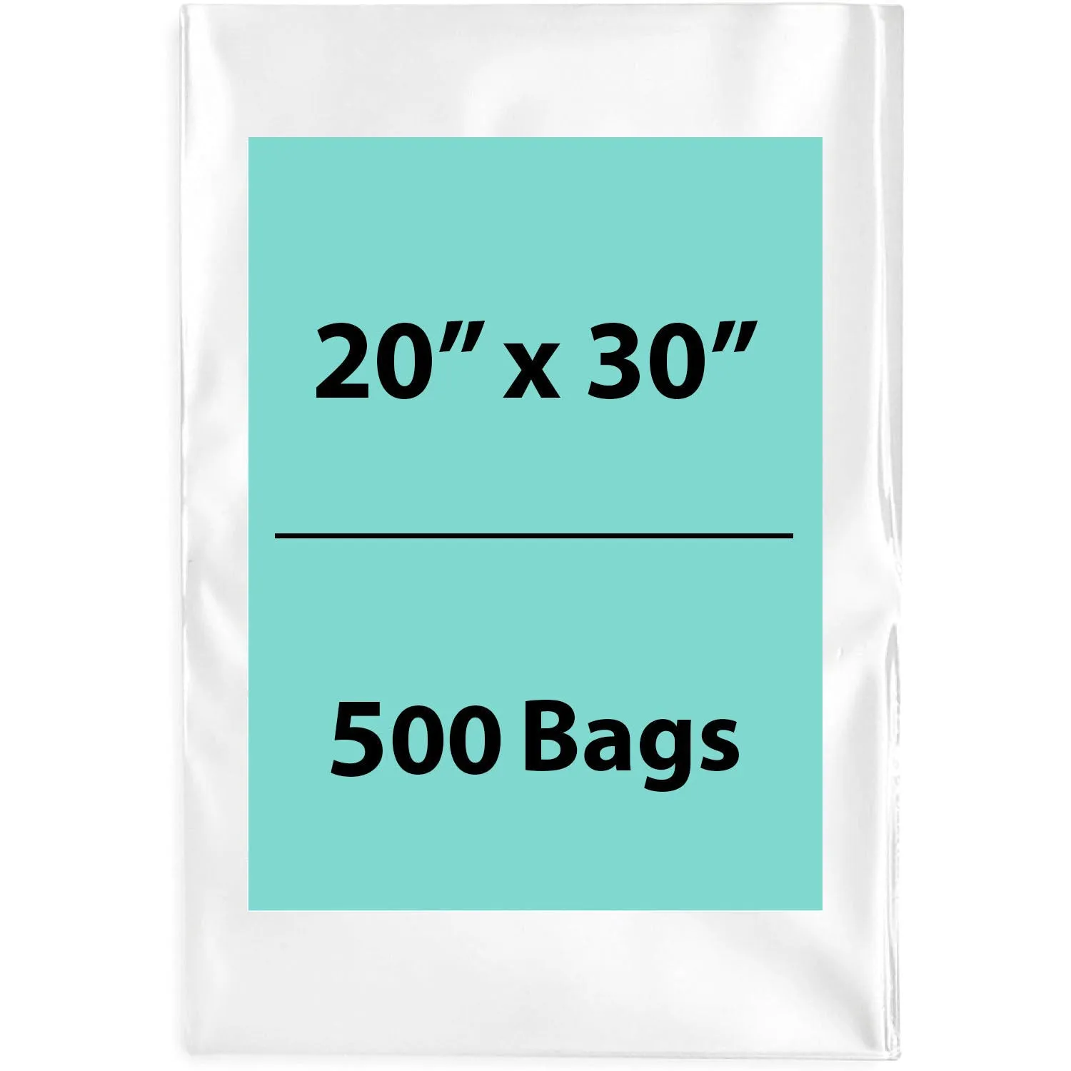 20X30 inches Clear Flat Poly Bags 2Mil Open Top (LDPE)