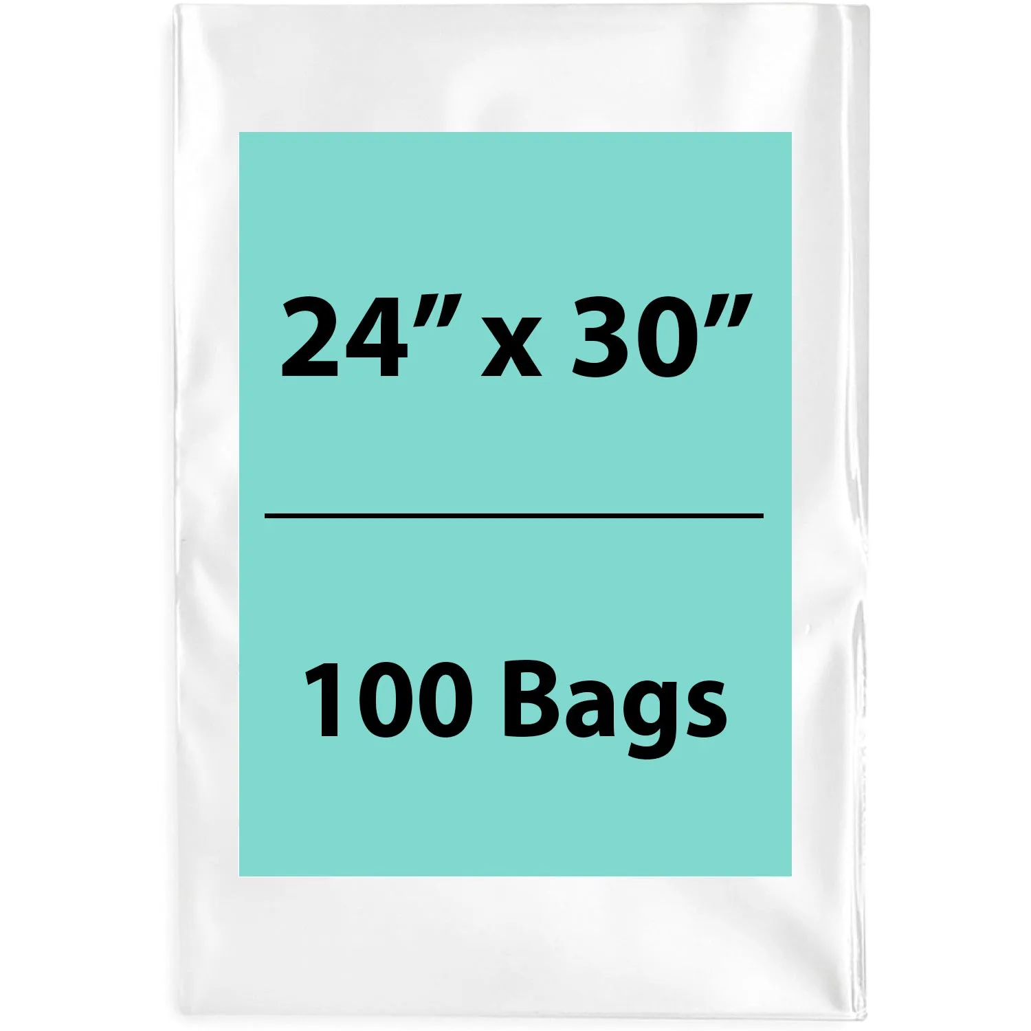 24X30 inches Clear Flat Poly Bags 4Mil Open Top (LDPE)