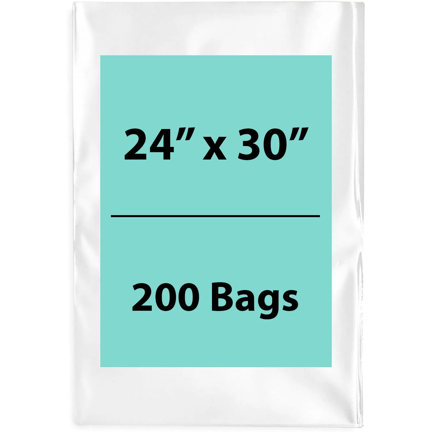 24X30 inches Clear Flat Poly Bags 4Mil Open Top (LDPE)