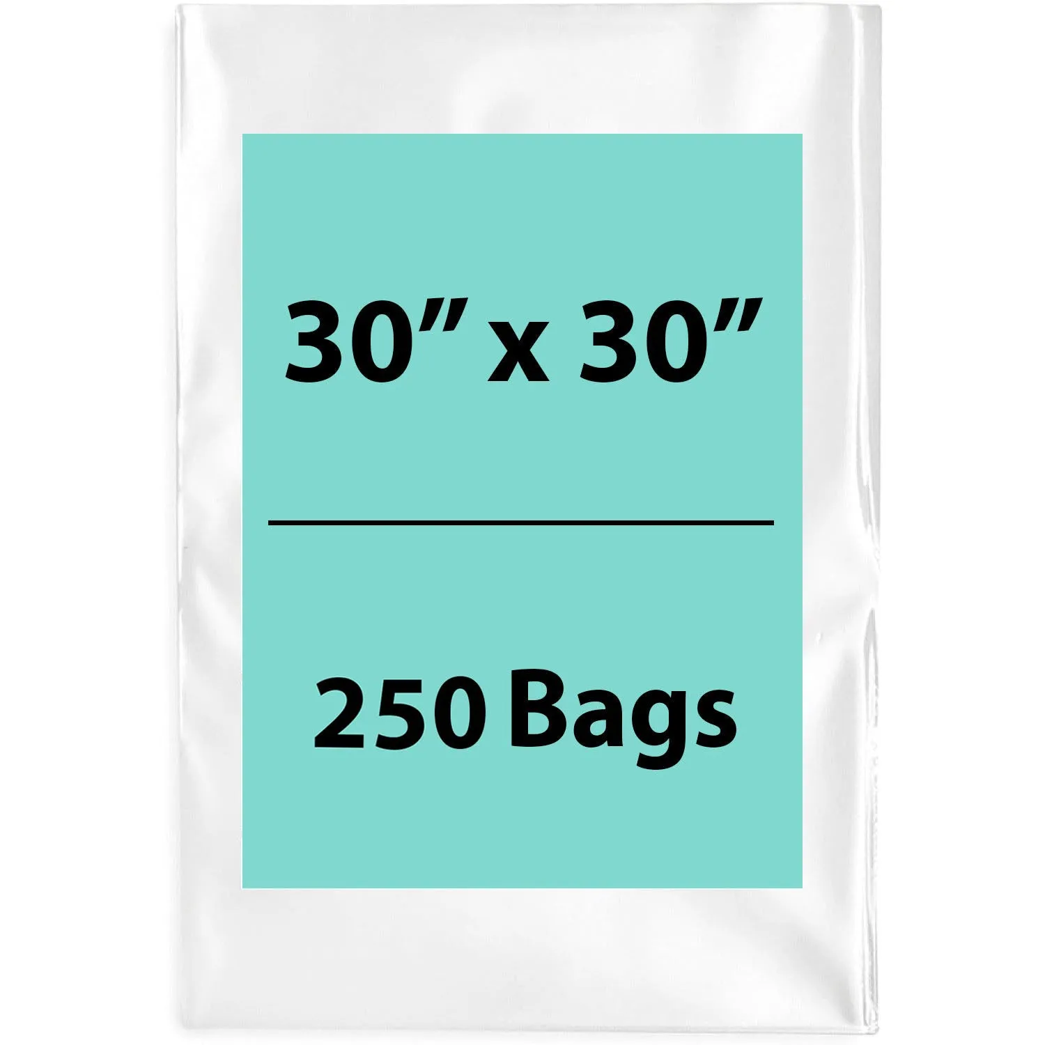 30X30 inches Clear Flat Poly Bags 2Mil Open Top (LDPE)