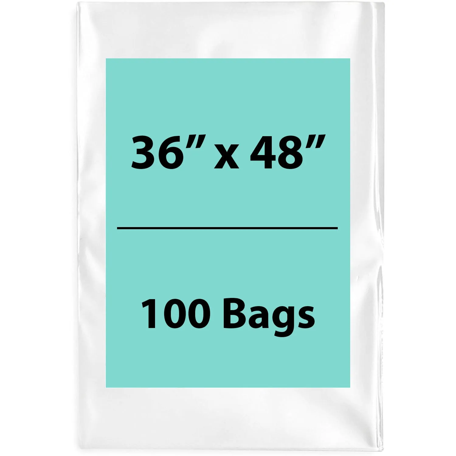 36X48 inches Clear Flat Poly Bags 4Mil Open Top (LDPE)