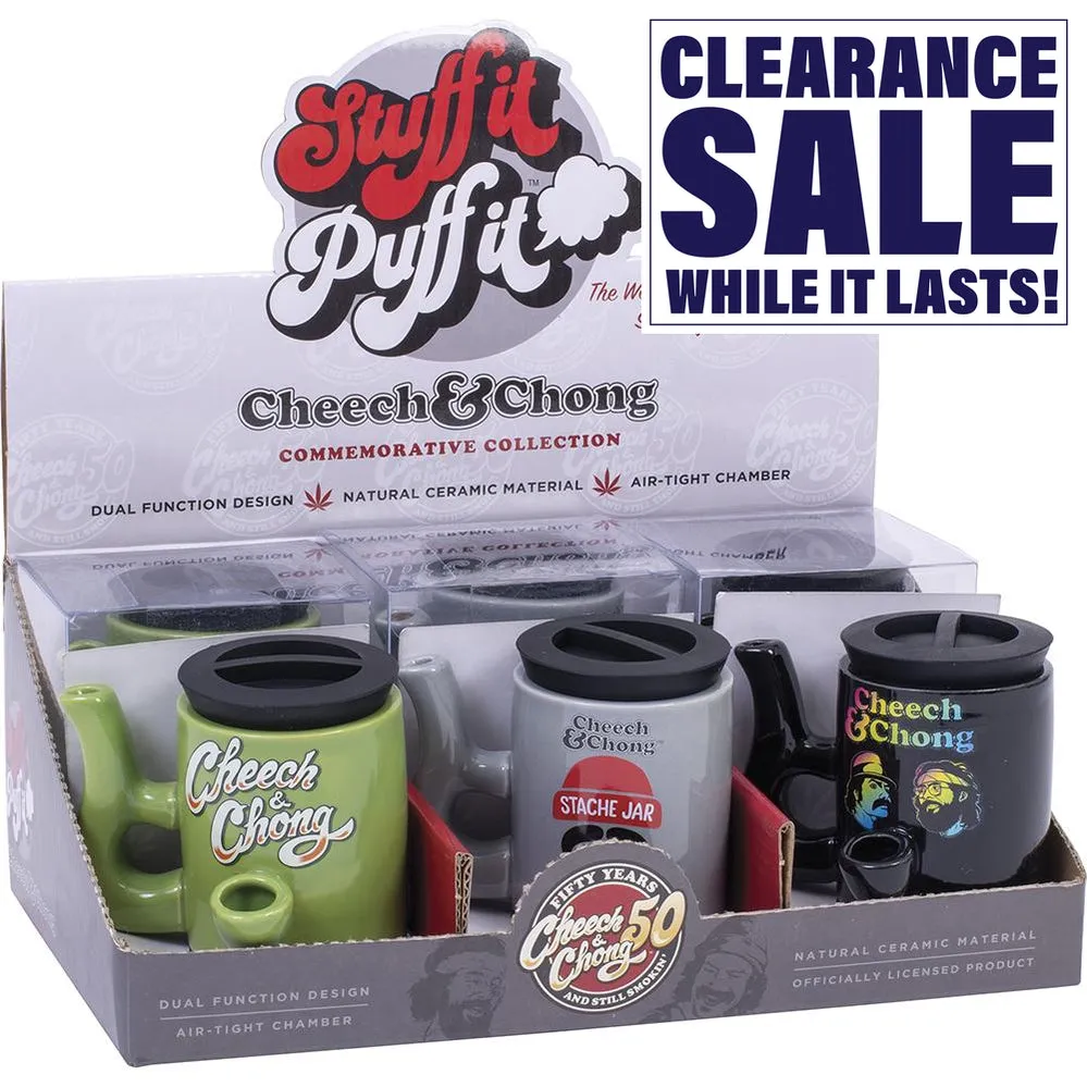 3oz Cheech & Chong Stash Jar Pipe - Design May Vary - (6 Count Display)