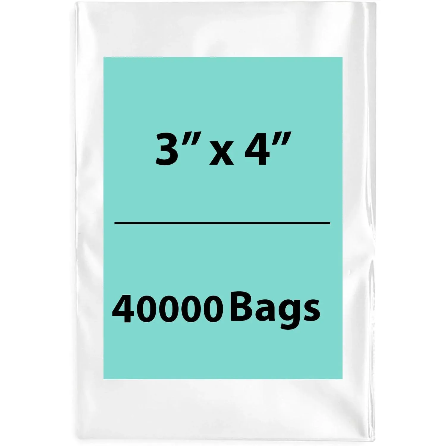3X4 inches Clear Flat Poly Bags 1.5Mil Open Top (LDPE)