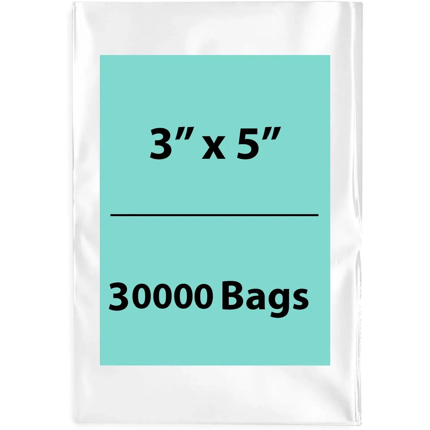 3X5 inches Clear Flat Poly Bags 1.5Mil Open Top (LDPE)