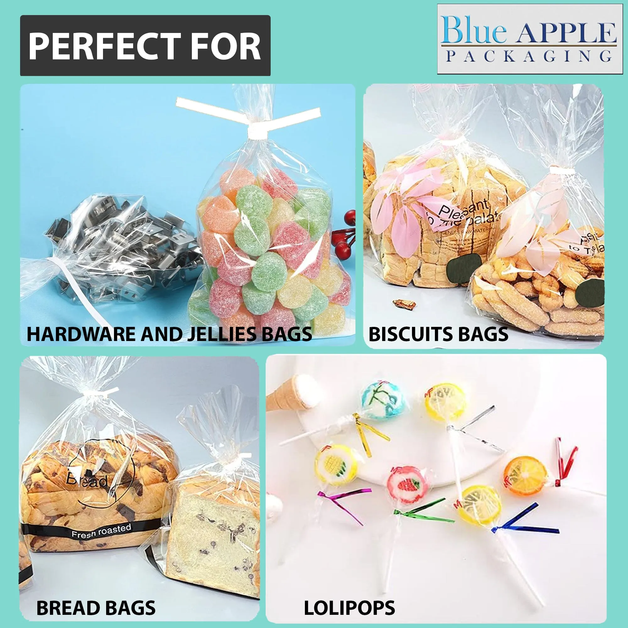 4 Inch Pre-cut White Plastic Twist Ties for Bags