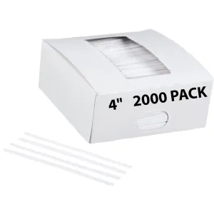 4 Inch Pre-cut White Plastic Twist Ties for Bags