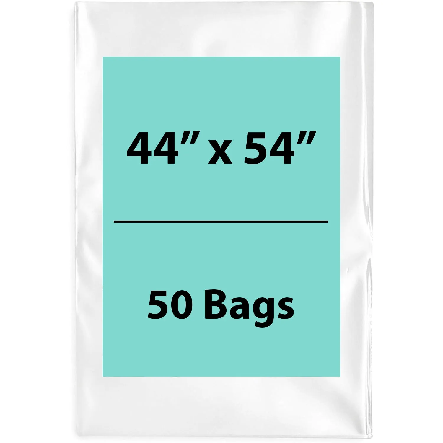 44X54 inches Clear Flat Poly Bags 4Mil Open Top (LDPE)