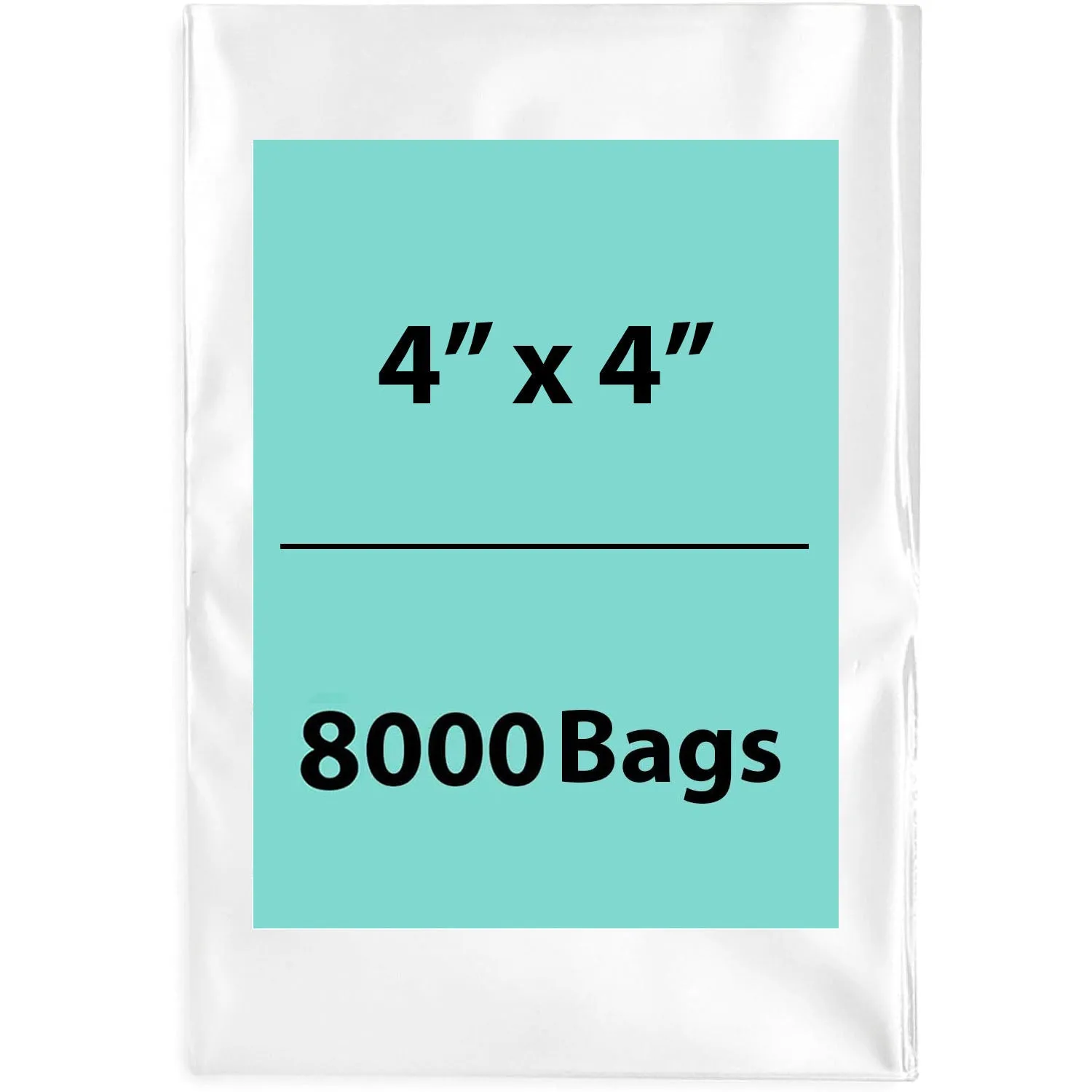 4X4 inches Clear Flat Poly Bags 4Mil Open Top (LDPE)
