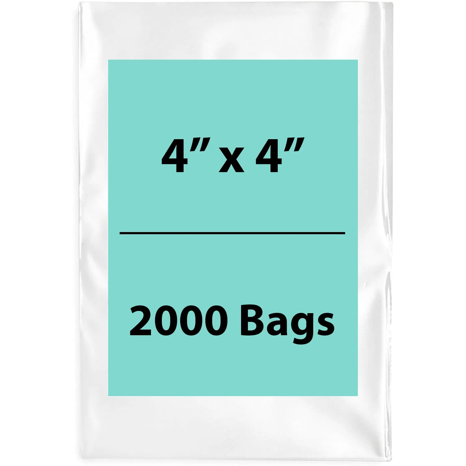 4X4 inches Clear Flat Poly Bags 4Mil Open Top (LDPE)