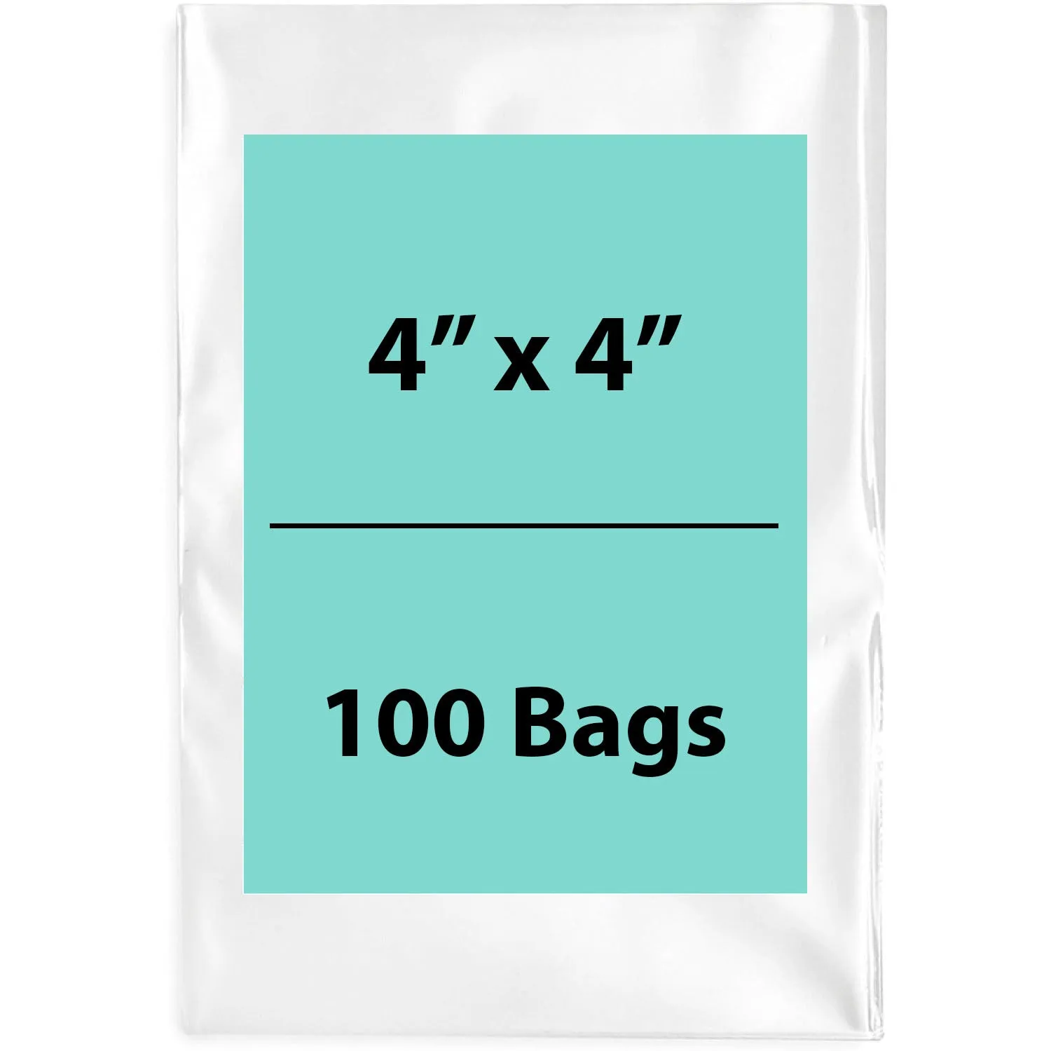 4X4 inches Clear Flat Poly Bags 4Mil Open Top (LDPE)