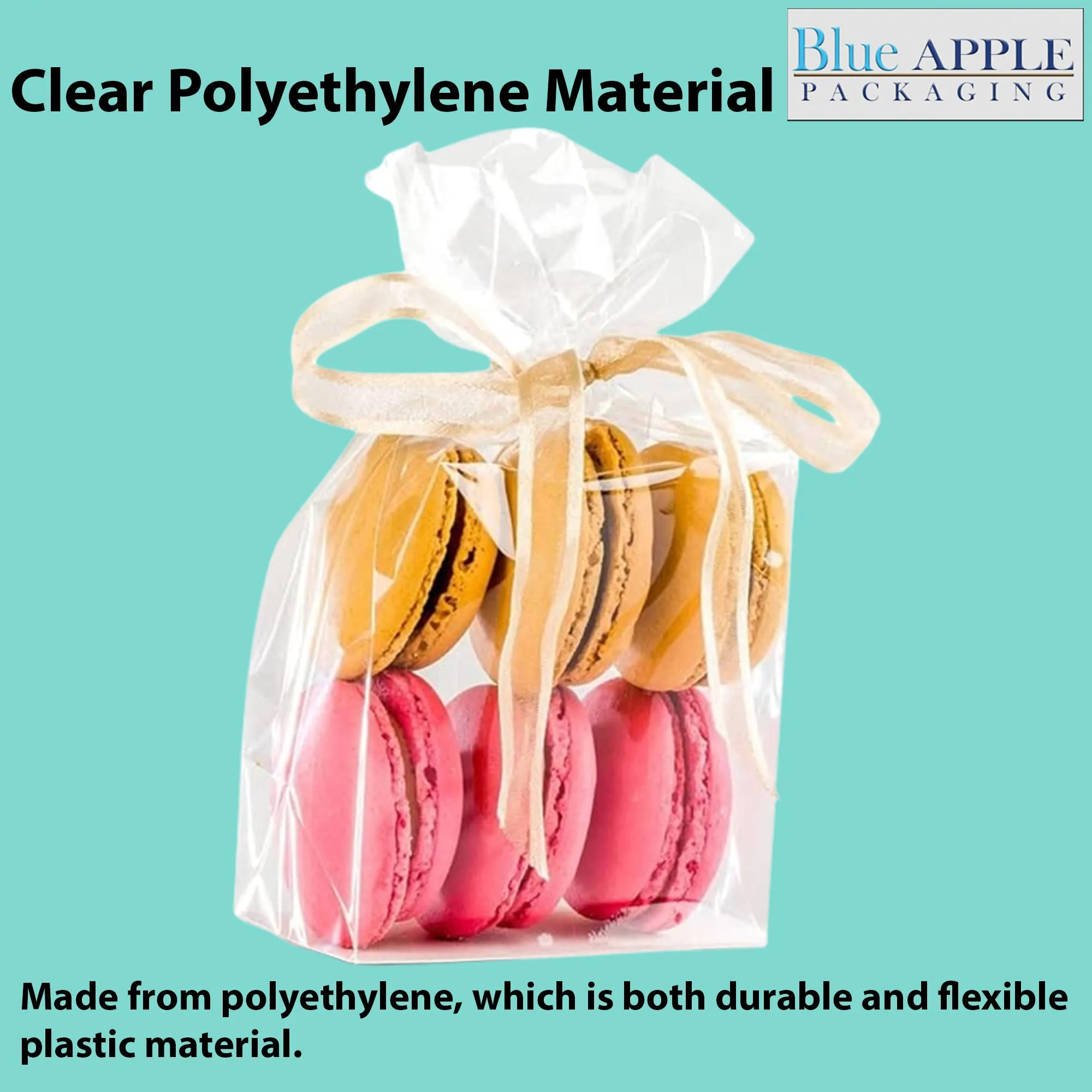 5.5X4.75X19 inches Clear Gusseted Poly Bags 0.75 Mil