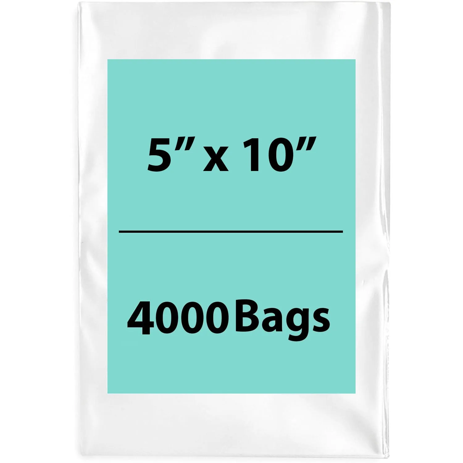 5X10 inches Clear Flat Poly Bags 3Mil Open Top (LDPE)