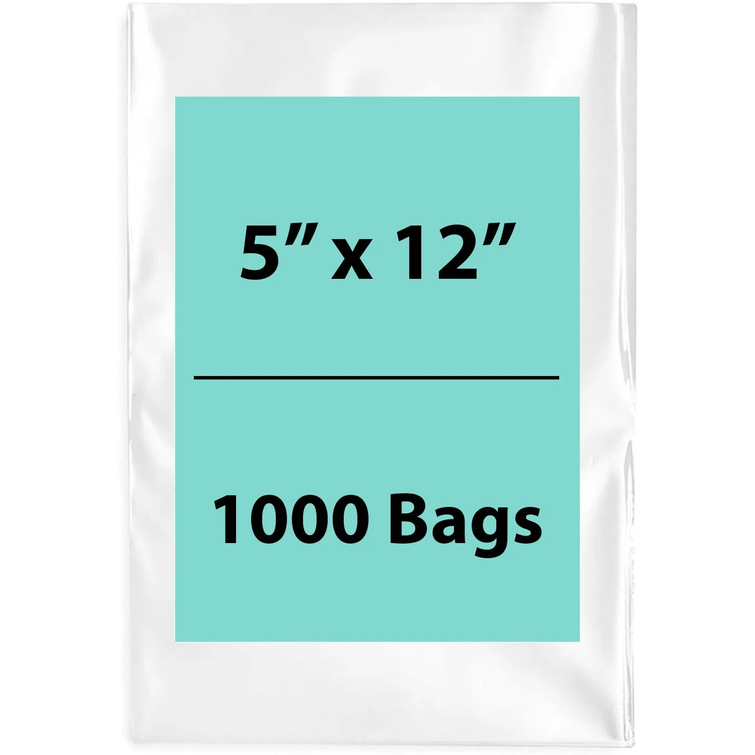 5X12 inches Clear Flat Poly Bags 3Mil Open Top (LDPE)