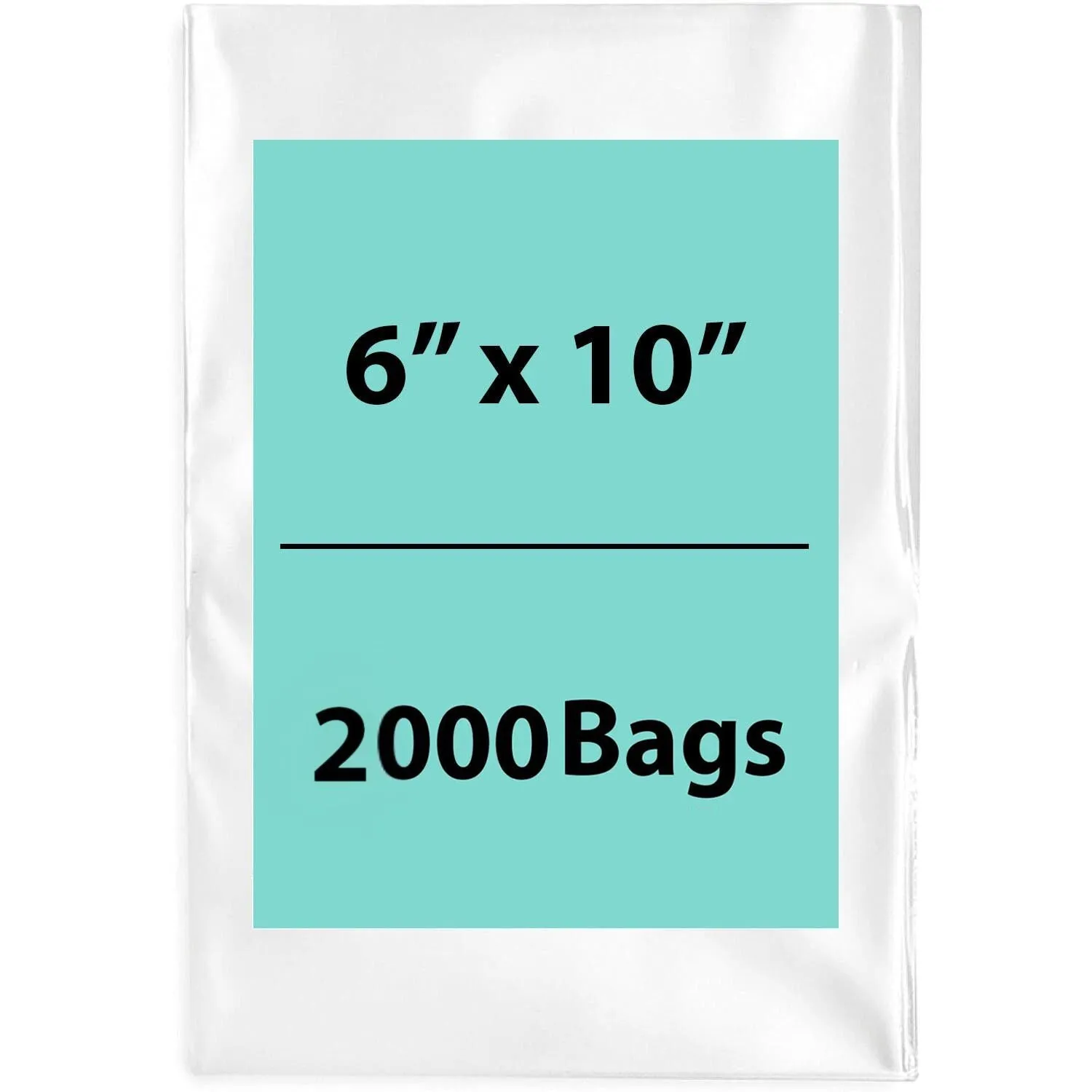 6X10 inches Clear Flat Poly Bags 6Mil Open Top (LDPE)