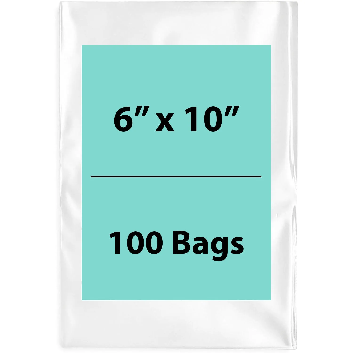 6X10 inches Clear Flat Poly Bags 6Mil Open Top (LDPE)
