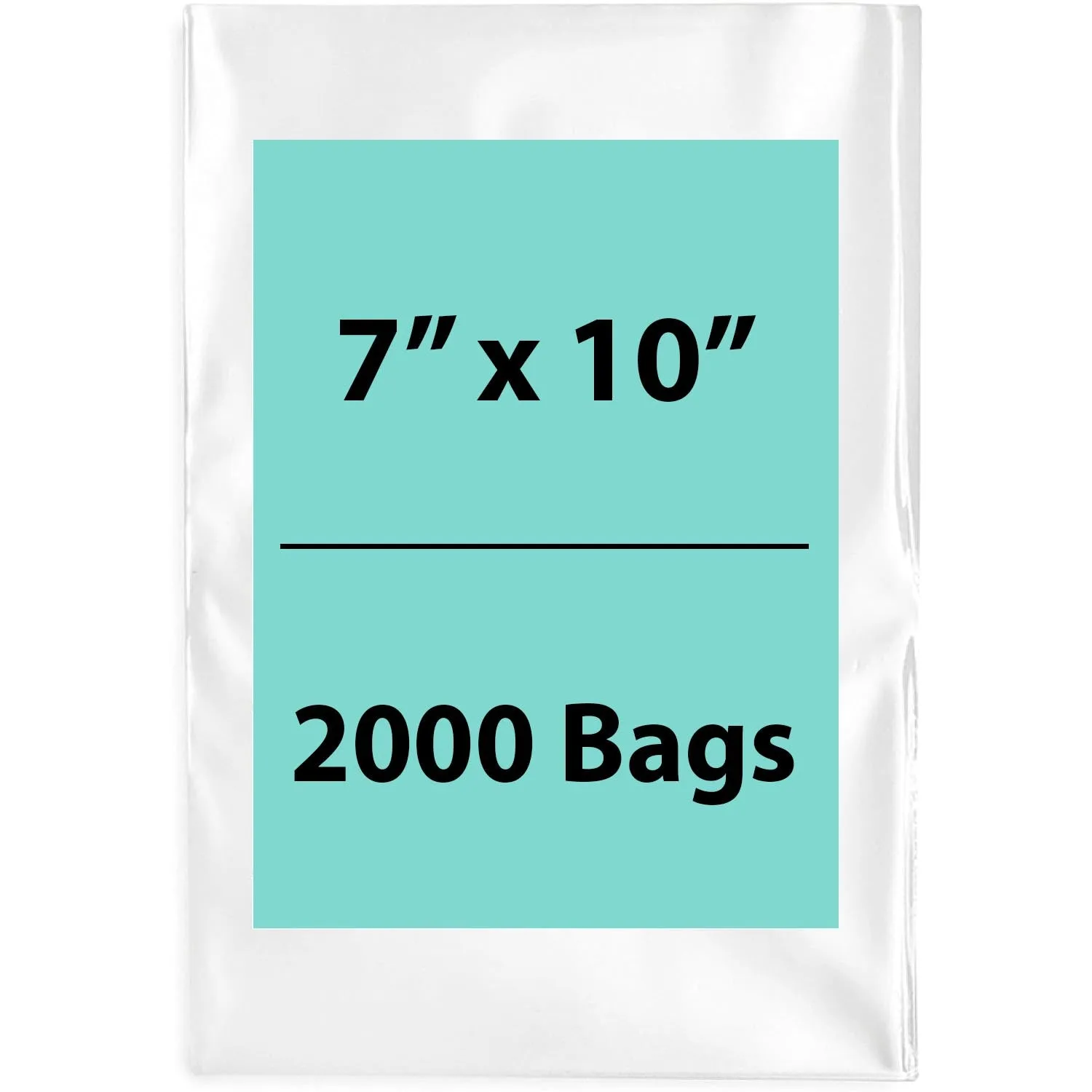 7X10 inches Clear Flat Poly Bags 1.25Mil Open Top (LDPE)